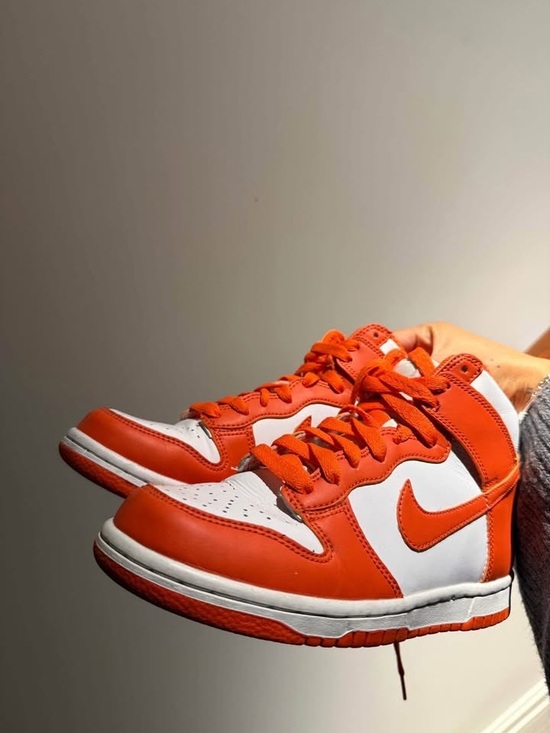 Nike Shoes - Nike High-Top Sneakers in Orange & White